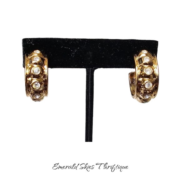 Avon Jewelry - Vintage golden glitter‎ earrings, new